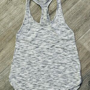 Lululemon Gray and White Women's Racerback Tank Top